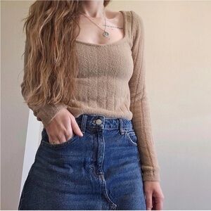 Wilfred Free Hush Knit Sweetheart Sweater
